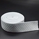 This elegant pure-white nylon elastic band with transparent silicone dots is ideal for enhancing your wardrobe with sophistication and comfort, characterized by its stylish design and functionality.